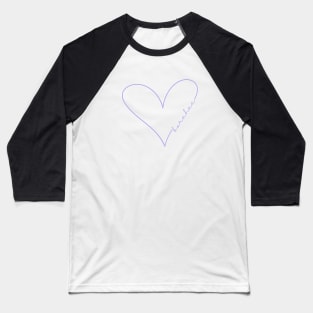 Borahae - purple heart - BTS Baseball T-Shirt